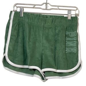 PINK Victoria's Secret Varsity Short Large Beach Terry Green